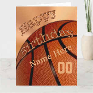 BIG Personalised Happy Birthday Basketball Cards