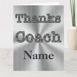 BIG Personalised Thank You Card for Coach