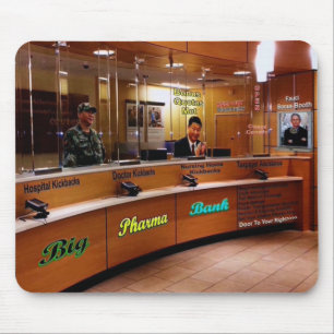 Big pharma bank heist mouse mat