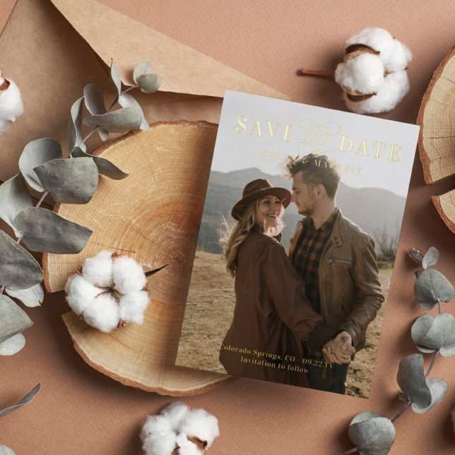 Big Photo Gold Foil Save the Date (Creator Uploaded)