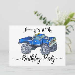 Big pickup truck invitation