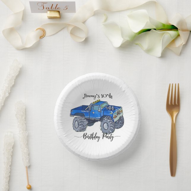 Big pickup truck paper plate (Wedding)