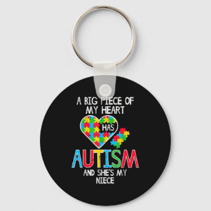 Big Piece Of My Heart Has Autism Niece Awareness A Key Ring
