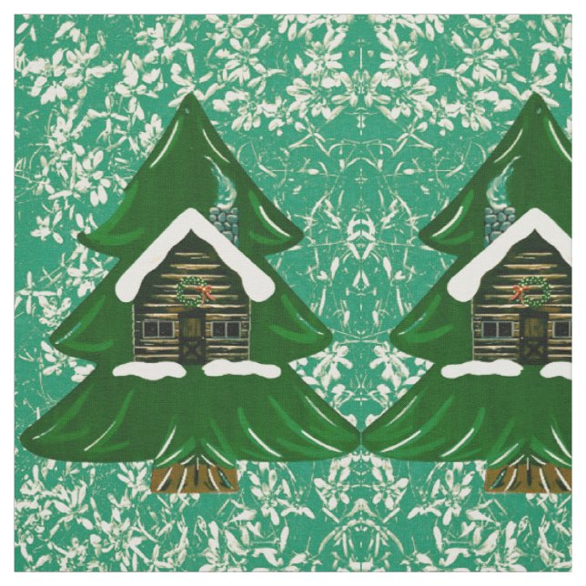 Big Pine Cabin Fabric Light Green (Swatch)