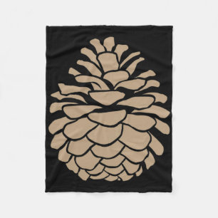 Big Pine Cone Tree Pinecone Forest Camping Nature Fleece Blanket