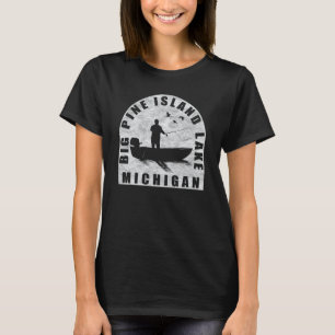 Big Pine Island Lake Fishing Michigan T-Shirt