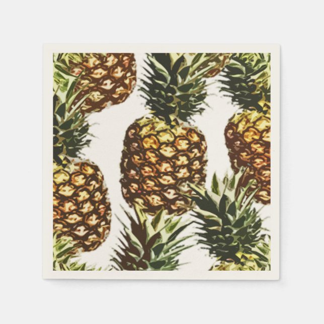 big pineapples (BGC transparent) Napkin (Front)