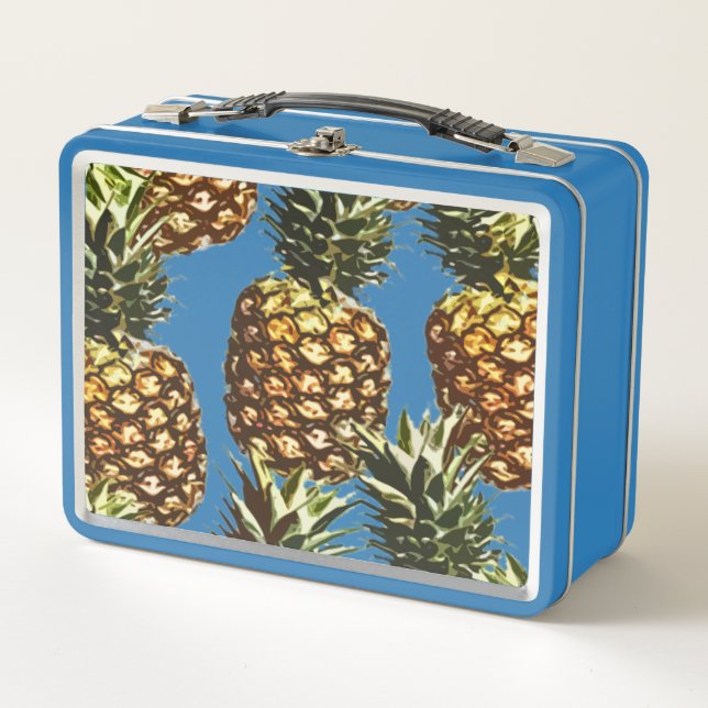Big Pineapples Metal Lunch Box (Front)
