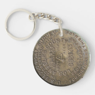 Big Pines CA USGS Benchmark Key Ring