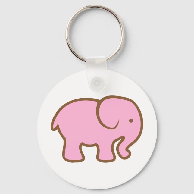 Big Pink Elephant Key Ring (Front)