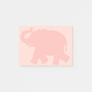 Big Pink Elephant Silhouette Post-it Notes