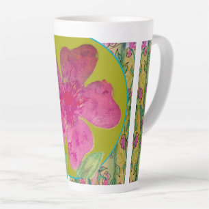 Big Pink Flower Latte Mug