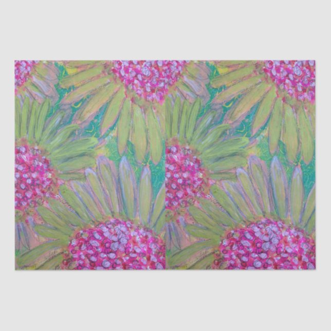 Big Pink Flowers  Tissue Paper (Front)