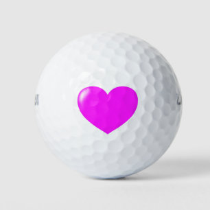 Big Pink Heart Golf Balls
