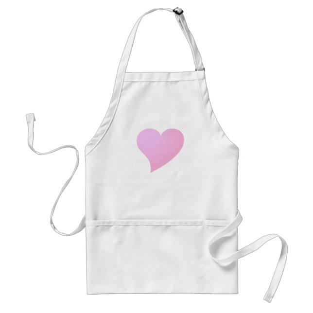 Big Pink Heart, Love, white Standard Apron (Front)