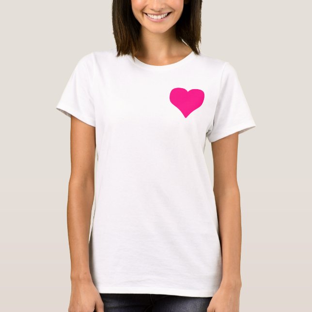 Big Pink Heart T-Shirt (Front)