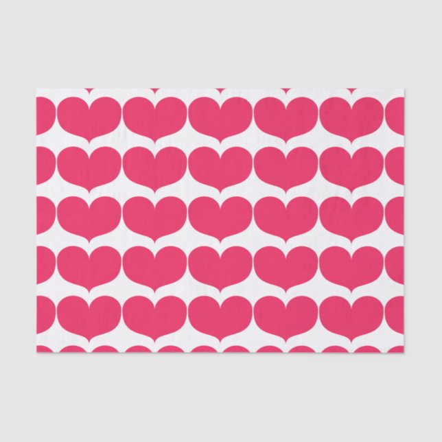 Big Pink Hearts Tissue Paper (Front)