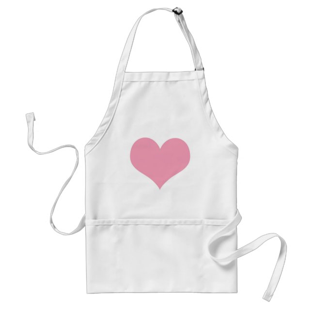 Big Pink Love Heart Standard Apron (Front)