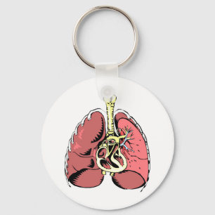 Big Pink Lungs Key Ring