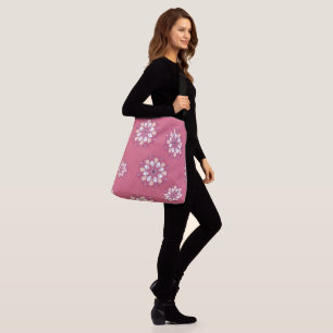 "BIG PINK MANDALA FLOWER" CROSSBODY BAG