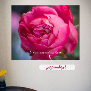 Big pink rose poster