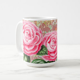 Big Pink Roses Art Mug Cup