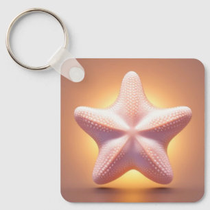 Big Pink Starfish Key Ring