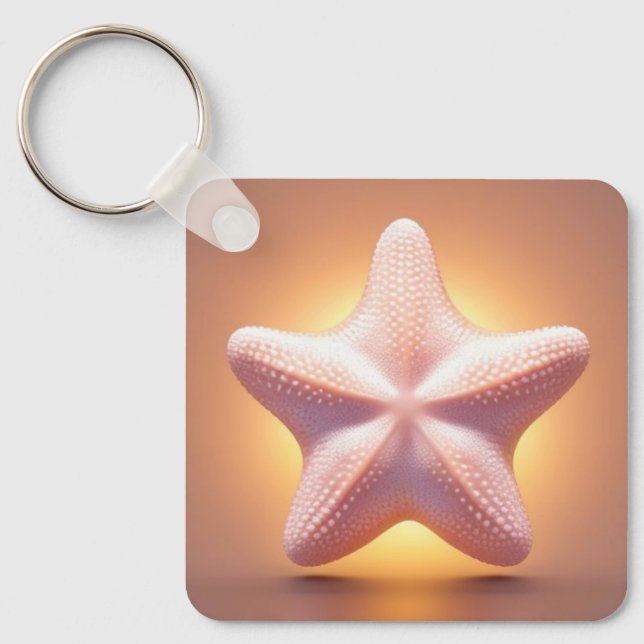 Big Pink Starfish Key Ring (Front)