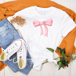 Big Pink Watercolor Bow  T-Shirt