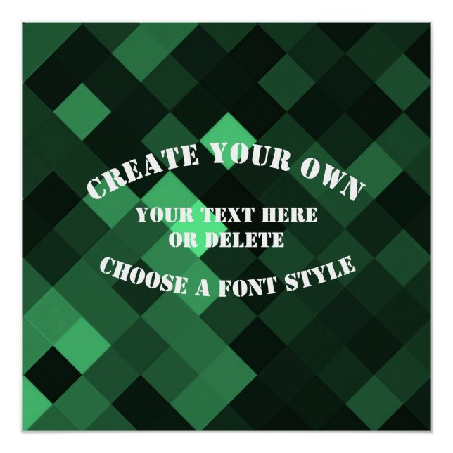 Big Pixel Background - Green Poster (Front)