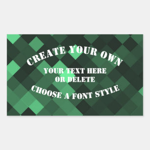 Big Pixel Background - Green Rectangular Sticker