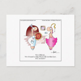 BIG PIZZA PIE Postcard by April McCallum