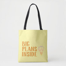 Big Plans Rainbow Ideas Yellow Tote