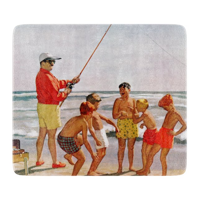 Big Pole Little Fish by Richard Sargent Cutting Board (Front)