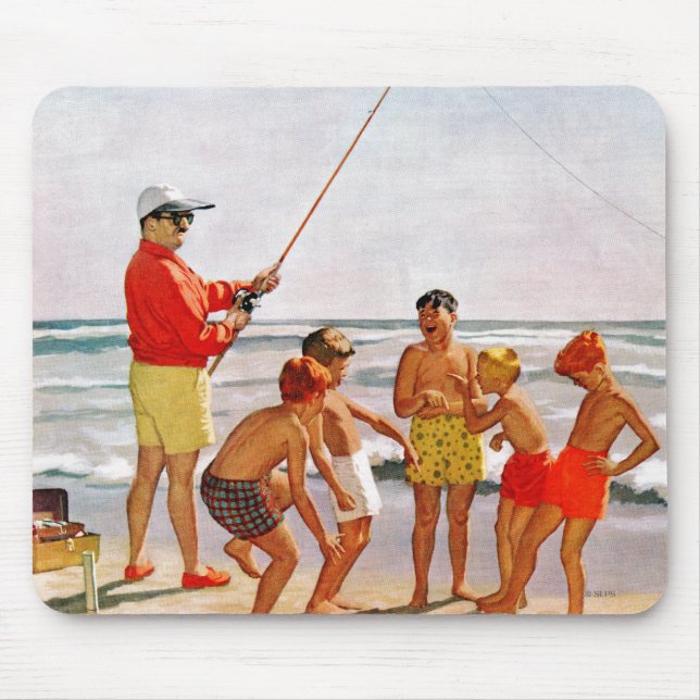 Big Pole Little Fish by Richard Sargent Mouse Mat (Front)