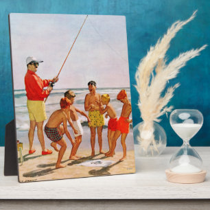 Big Pole Little Fish by Richard Sargent Plaque