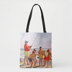 Big Pole Little Fish by Richard Sargent Tote Bag