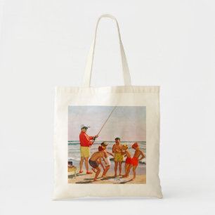 Big Pole Little Fish by Richard Sargent Tote Bag