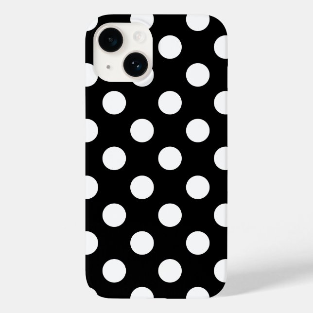 Big Polka Dots Black And White Case-Mate iPhone Case (Back)