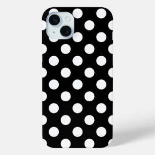 Big Polka Dots Black And White Trend Design iPhone 15 Mini Case