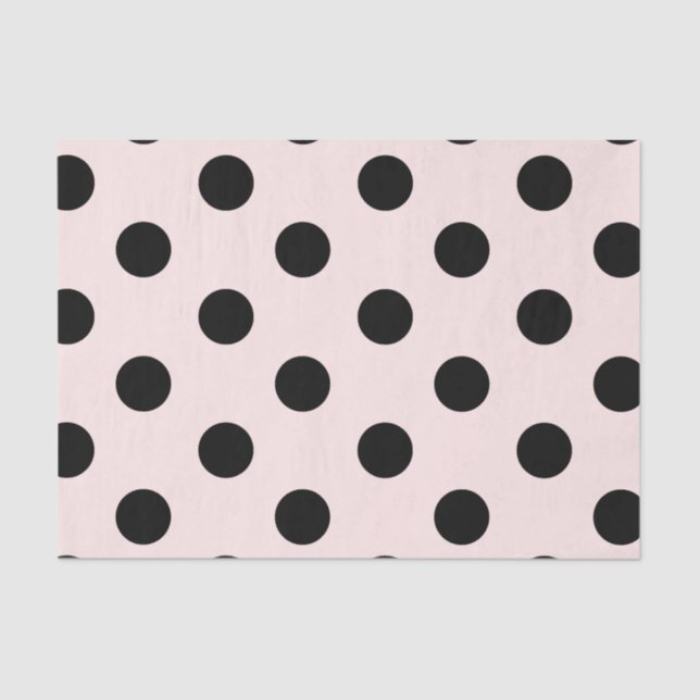 Big Polka Dots Black Chic Pattern Tissue Paper (Front)
