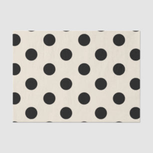 Big Polka Dots Black Chic Pattern Tissue Paper
