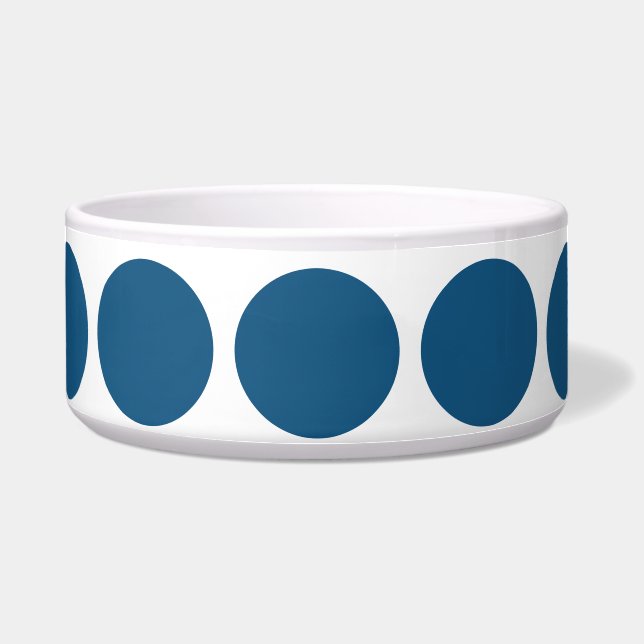 Big Polka Dots Dog Bowl (Front)