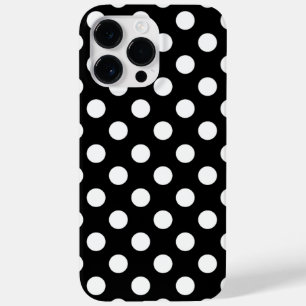 Big Polka Dots In Fancy Black and White Case-Mate iPhone 14 Pro Max Case