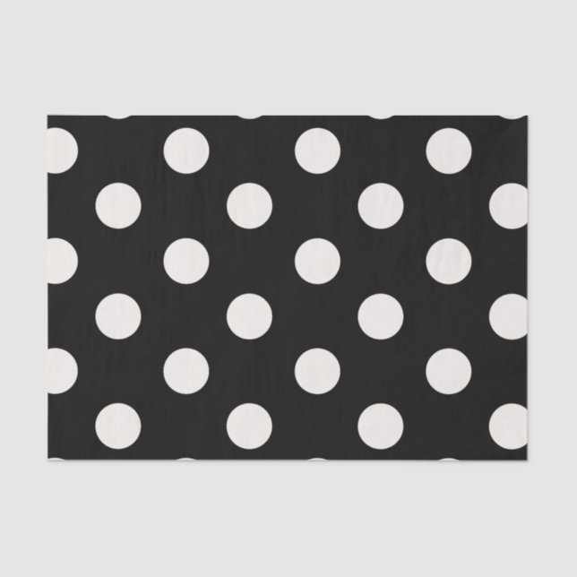 Big Polka Dots Vanilla Chic Pattern Tissue Paper (Front)