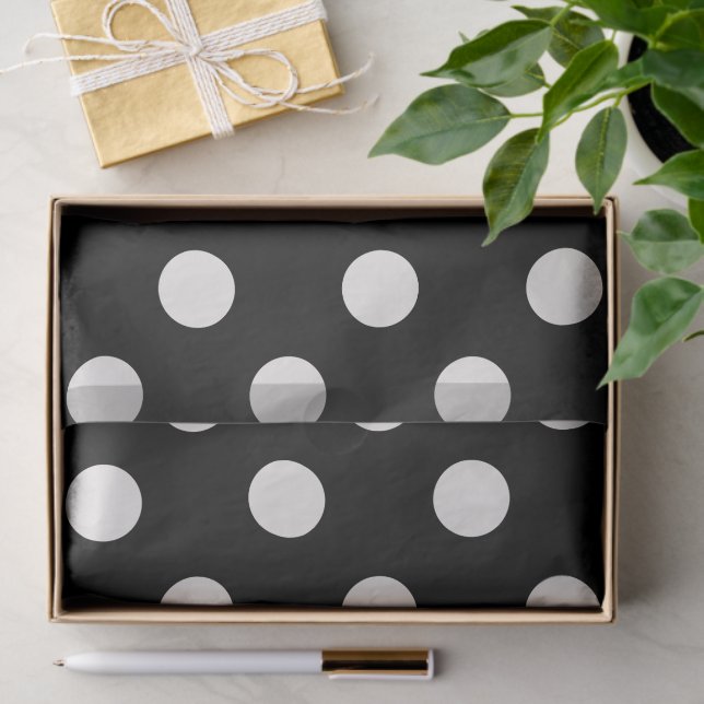 Big Polka Dots Vanilla Chic Pattern Tissue Paper (Gift)