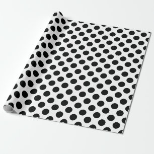 Big Polka Dots Wrapping Paper in Black and White