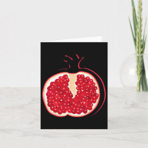 Big Pomegranate Sliced Costume Cute Easy Halloween Card
