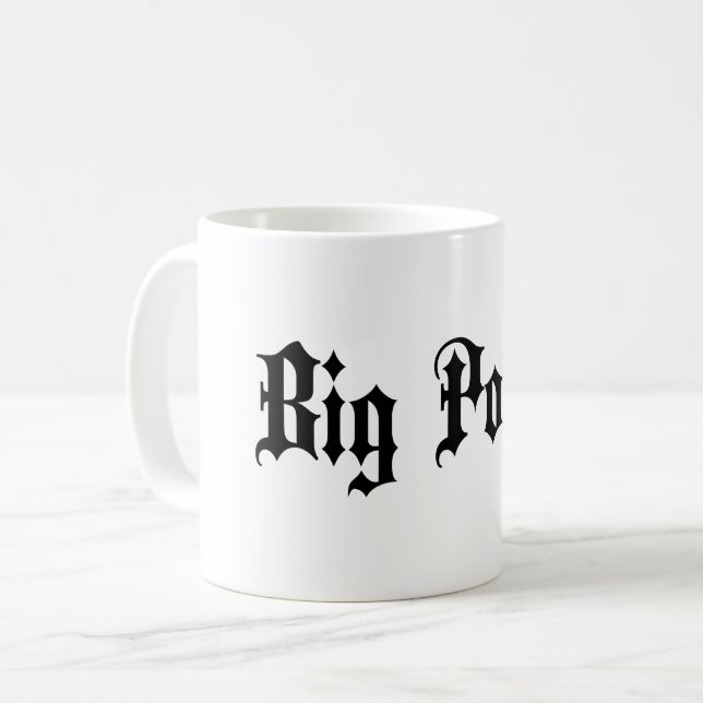 Big Poppa Dad Fathers Day Gift Coffee Mug (Front Left)