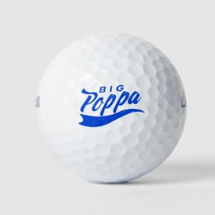 Big Poppa Dad Fathers Day Gift Golf Balls